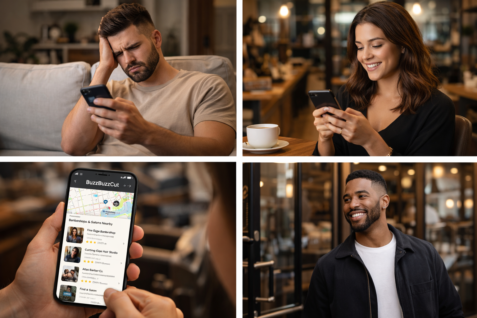 BuzzBuzzcut kappers boekingsapp gebruiken om last minute kapper afspraak te boeken via smartphone